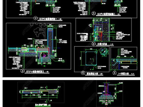 精品園林景觀跌水景觀墻水景墻水池景觀全套CAD施工圖設計指南